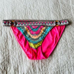WOMENS VICTORIAS SECRET PAISLEY BIKINI BOTTOM SIZE MEDIUM